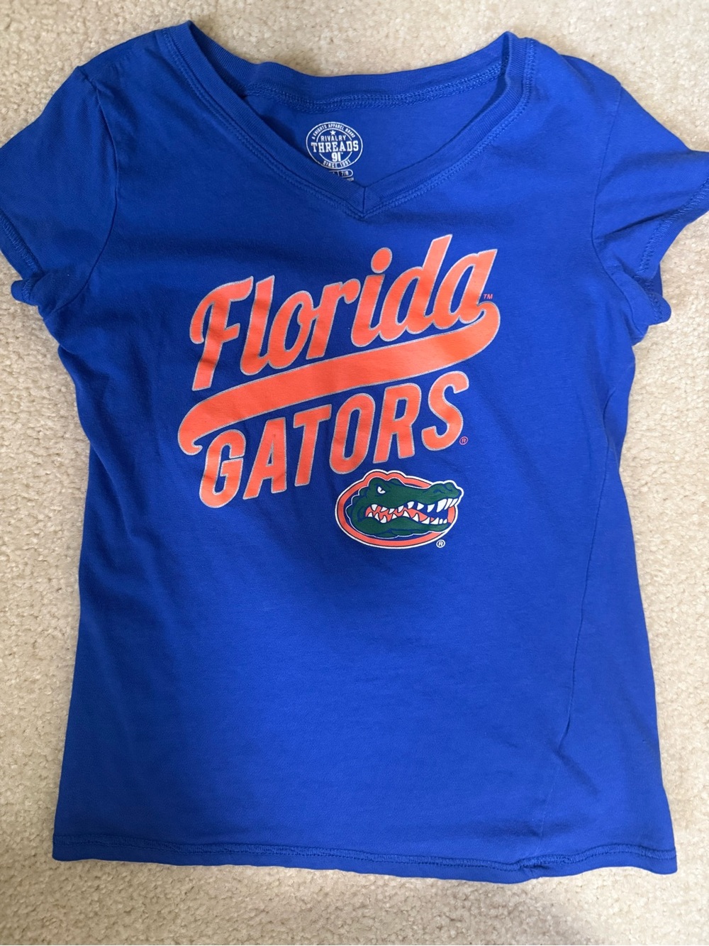 Rivalry Threads Blue UF Florida Gators Tee with Orange Script